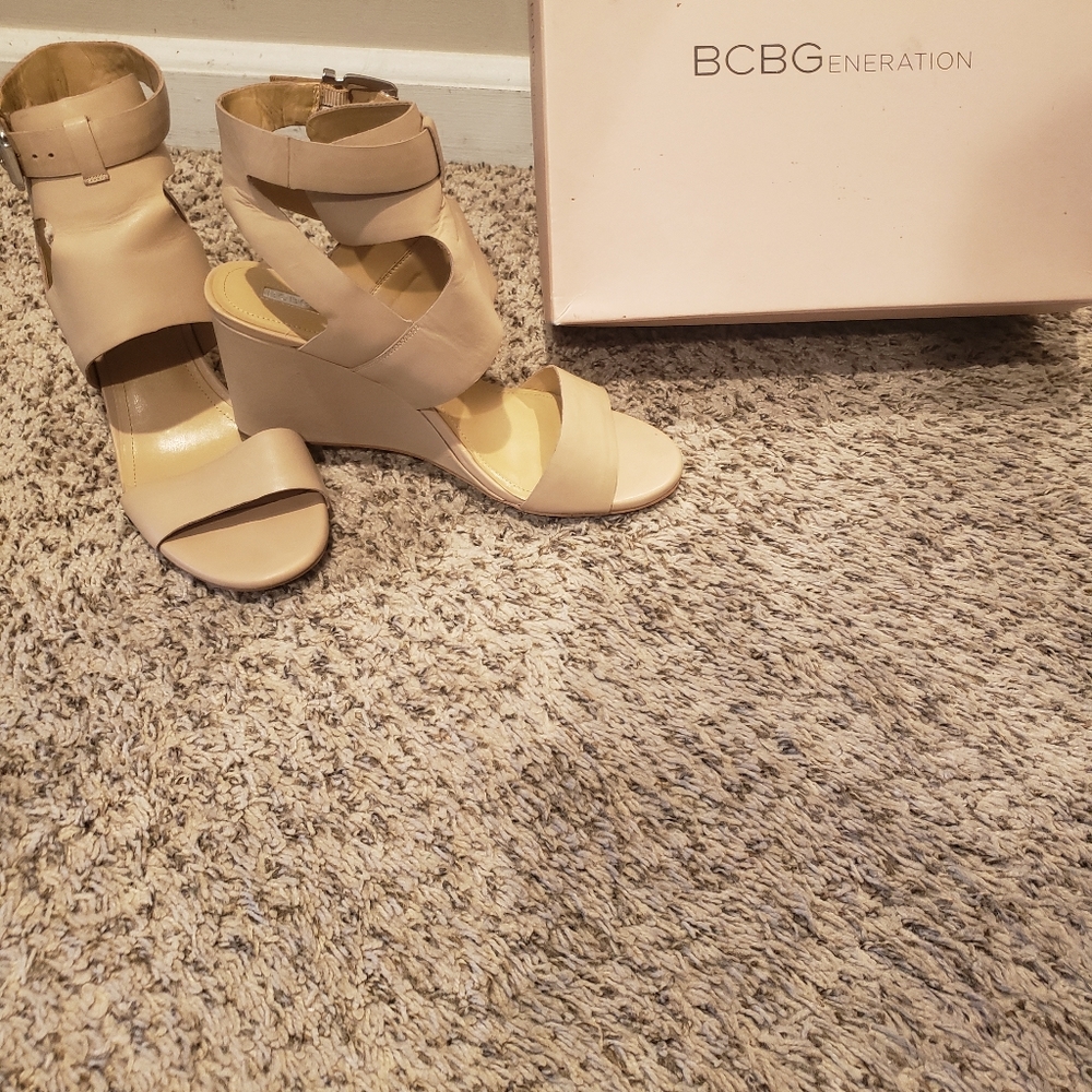 BCBGeneration Wedge Sandals.